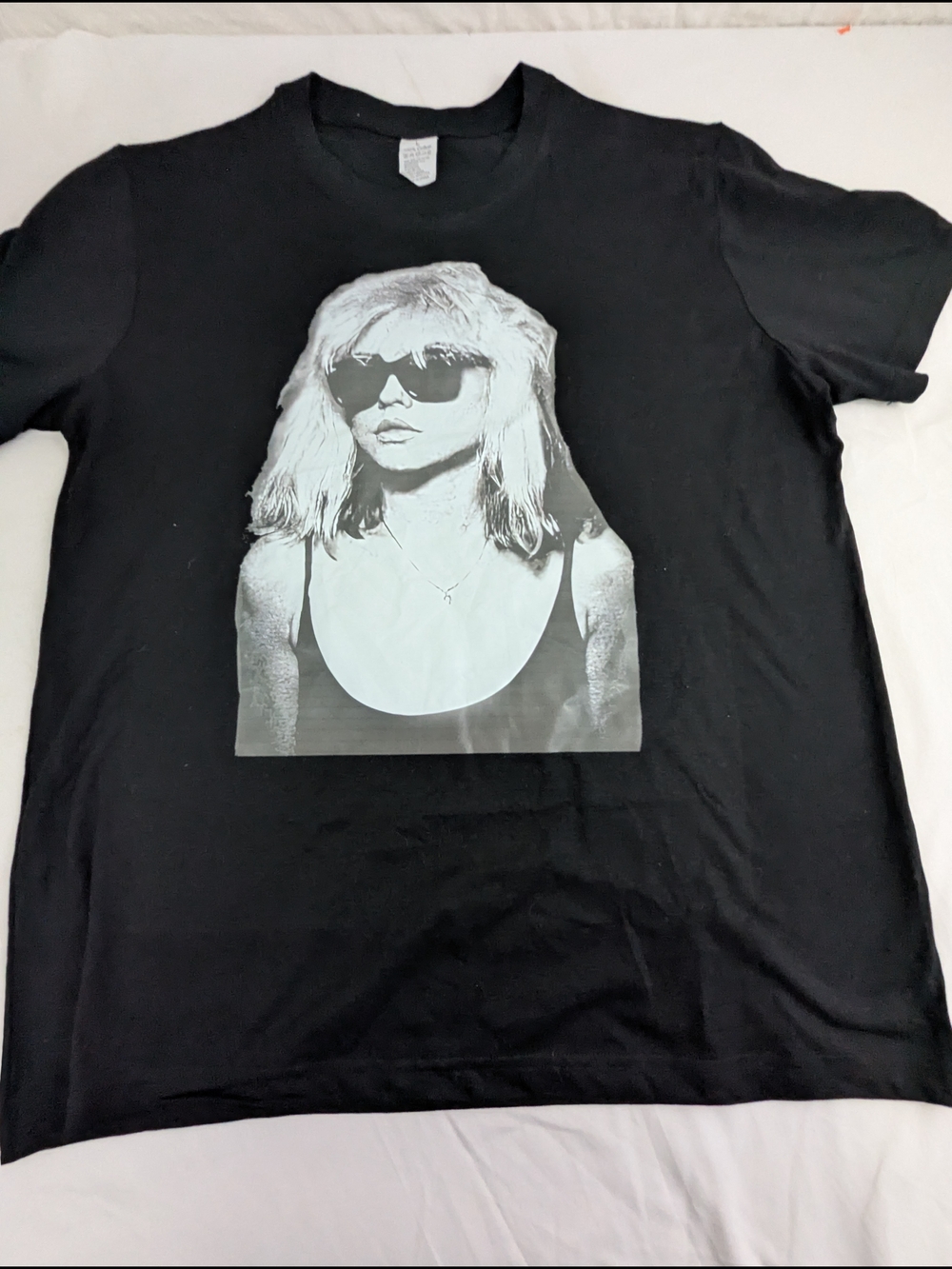 BLONDIE Deborah Harry Graphic Tee with Monochrome Portrait Size Large